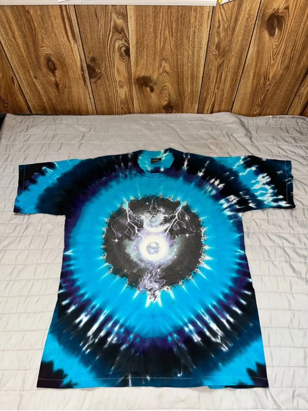 Vintage Richard Biffle Wizard The Protector Dead Tie Dye Shirt XL